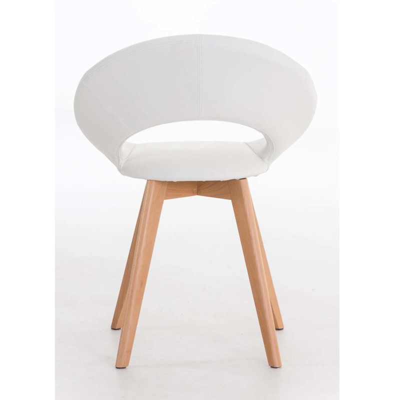 Silla de confidente TIMY, diseño exclusivo, gran acolchado en piel negra