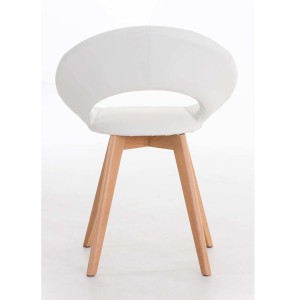 Silla de confidente TIMY, diseño exclusivo, gran acolchado en piel negra