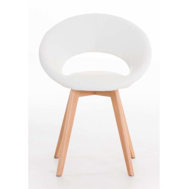 Silla de confidente TIMY, diseño exclusivo, gran acolchado en piel negra