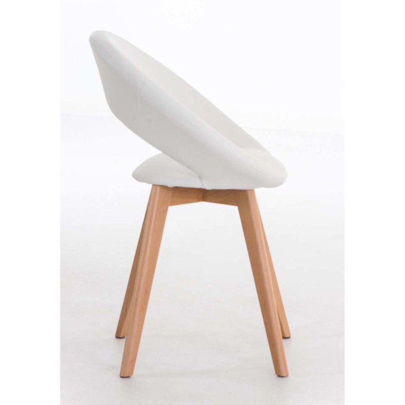 Silla de confidente TIMY, diseño exclusivo, gran acolchado en piel negra