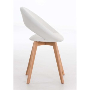 Silla de confidente TIMY, diseño exclusivo, gran acolchado en piel negra