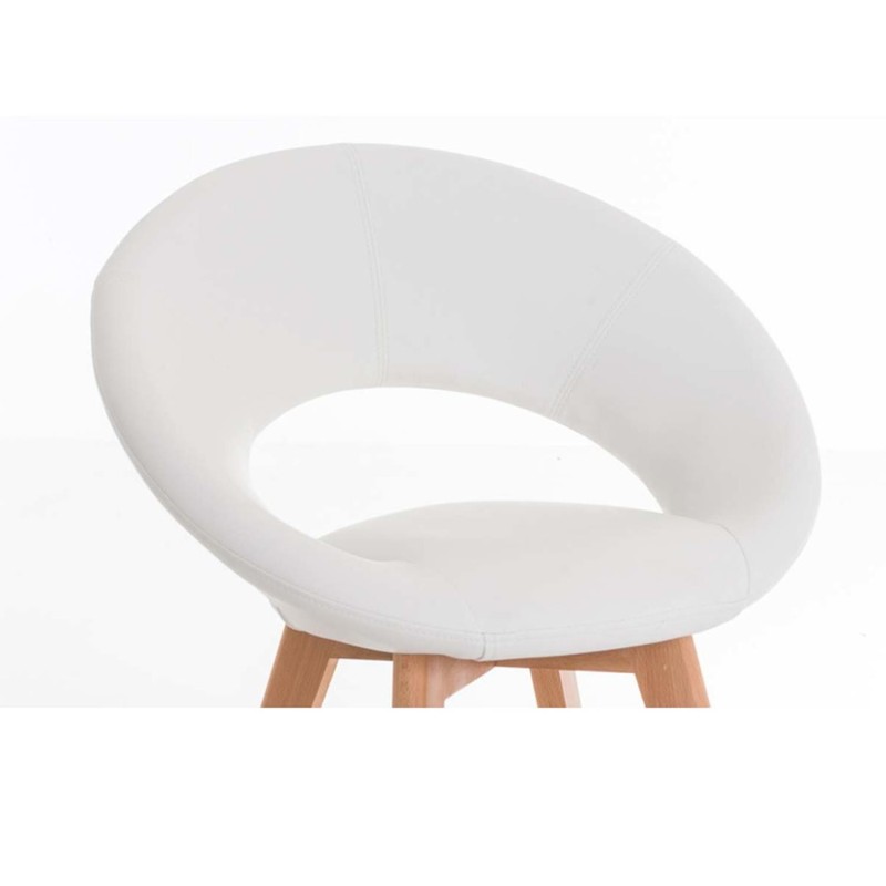 Silla de confidente TIMY, diseño exclusivo, gran acolchado en piel negra