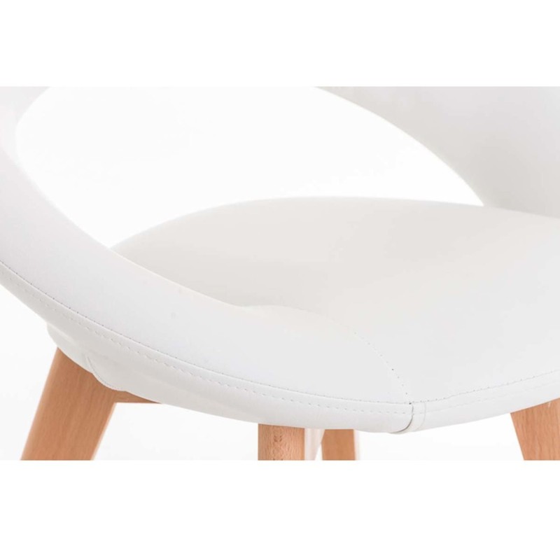 Silla de confidente TIMY, diseño exclusivo, gran acolchado en piel negra