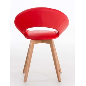 Silla de confidente TIMY, diseño exclusivo, gran acolchado en piel negra