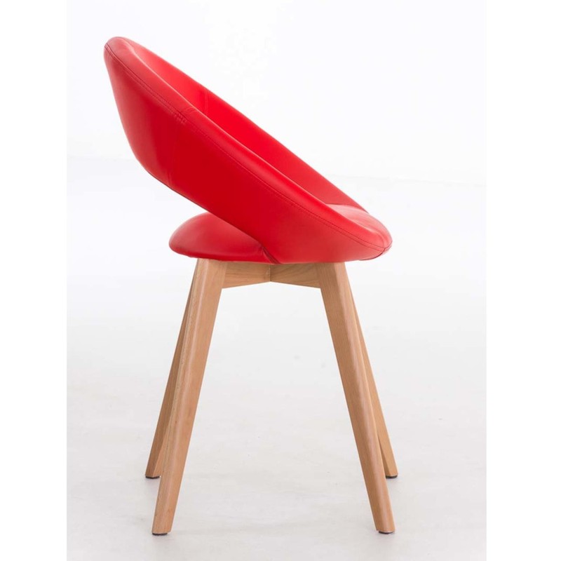 Silla de confidente TIMY, diseño exclusivo, gran acolchado en piel negra