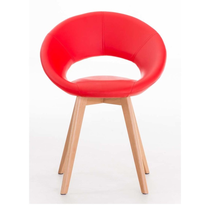 Silla de confidente TIMY, diseño exclusivo, gran acolchado en piel negra