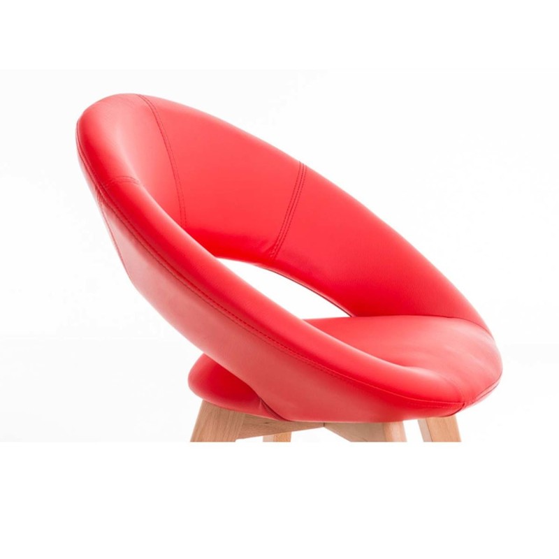 Silla de confidente TIMY, diseño exclusivo, gran acolchado en piel negra