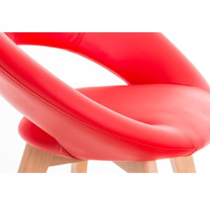 Silla de confidente TIMY, diseño exclusivo, gran acolchado en piel negra