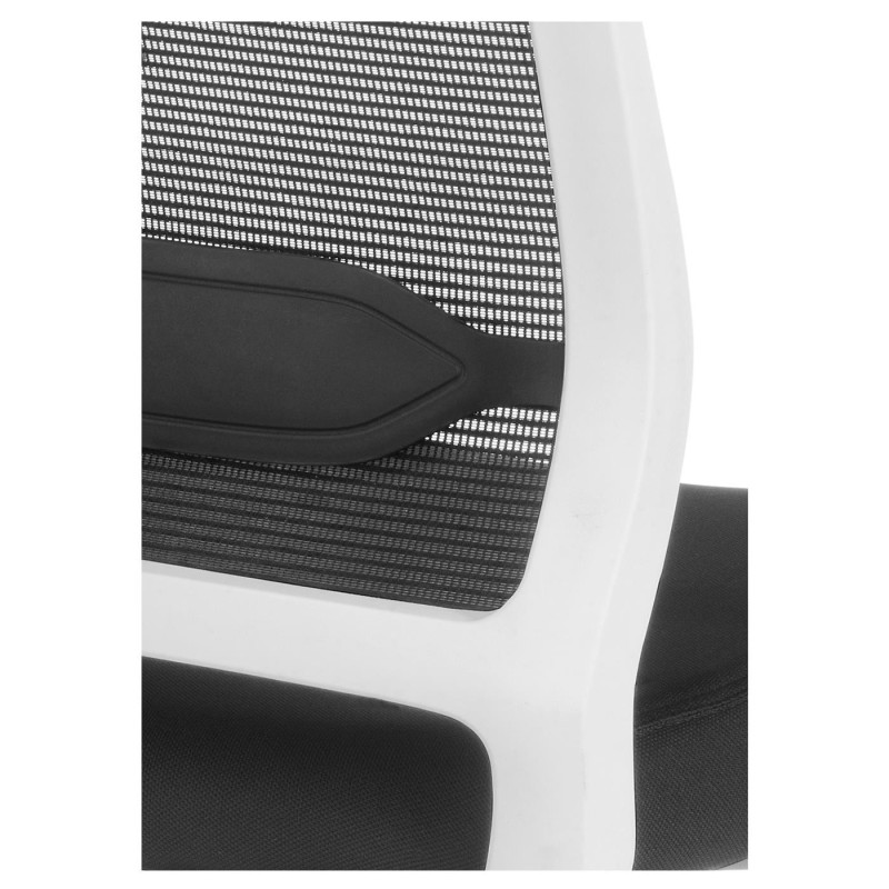 Silla de oficina ISAAC WHITE, soporte lumbar, en negro