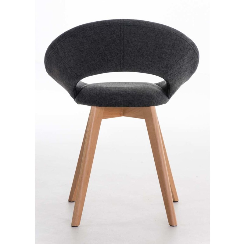 Silla de confidente TIMY TELA, diseño exclusivo, gran acolchado en negro