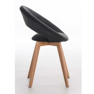 Silla de confidente TIMY TELA, diseño exclusivo, gran acolchado en negro