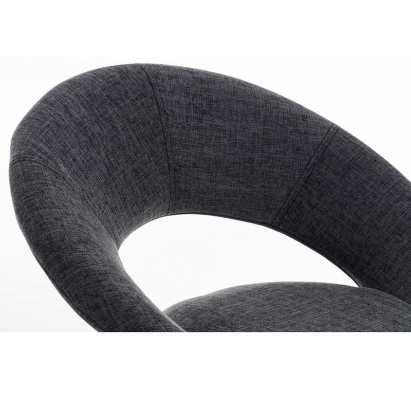 Silla de confidente TIMY TELA, diseño exclusivo, gran acolchado en negro