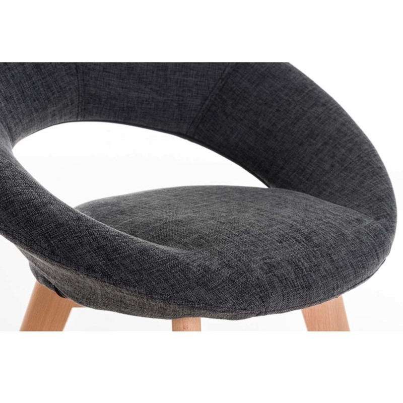 Silla de confidente TIMY TELA, diseño exclusivo, gran acolchado en negro