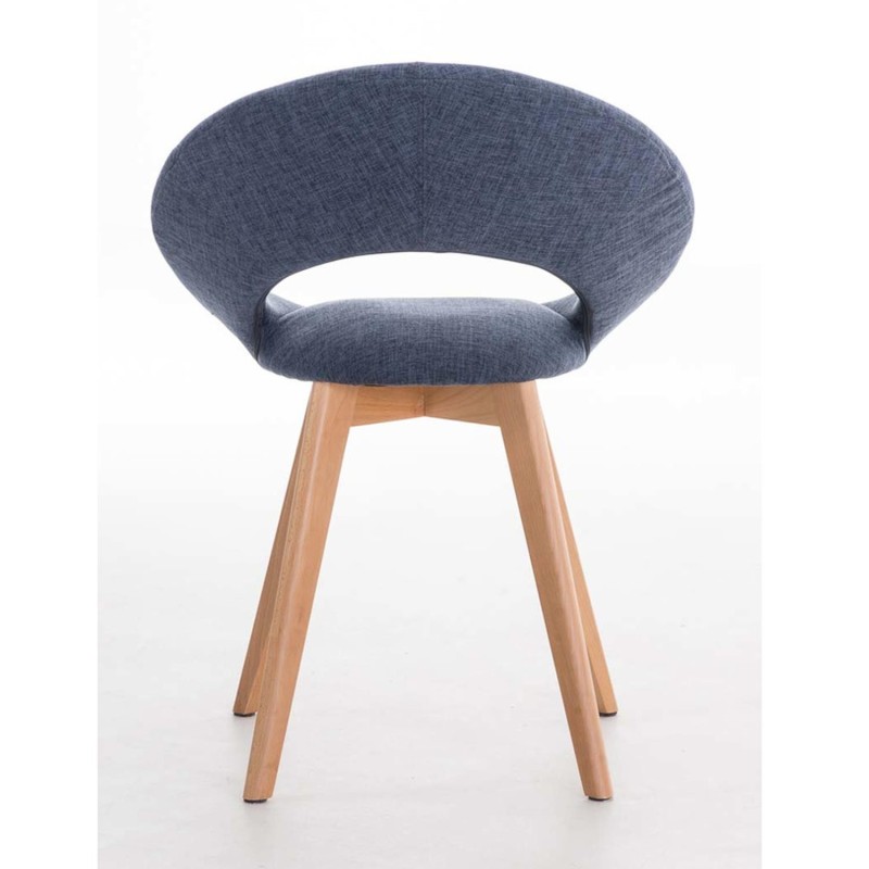 Silla de confidente TIMY TELA, diseño exclusivo, gran acolchado en negro