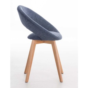 Silla de confidente TIMY TELA, diseño exclusivo, gran acolchado en negro