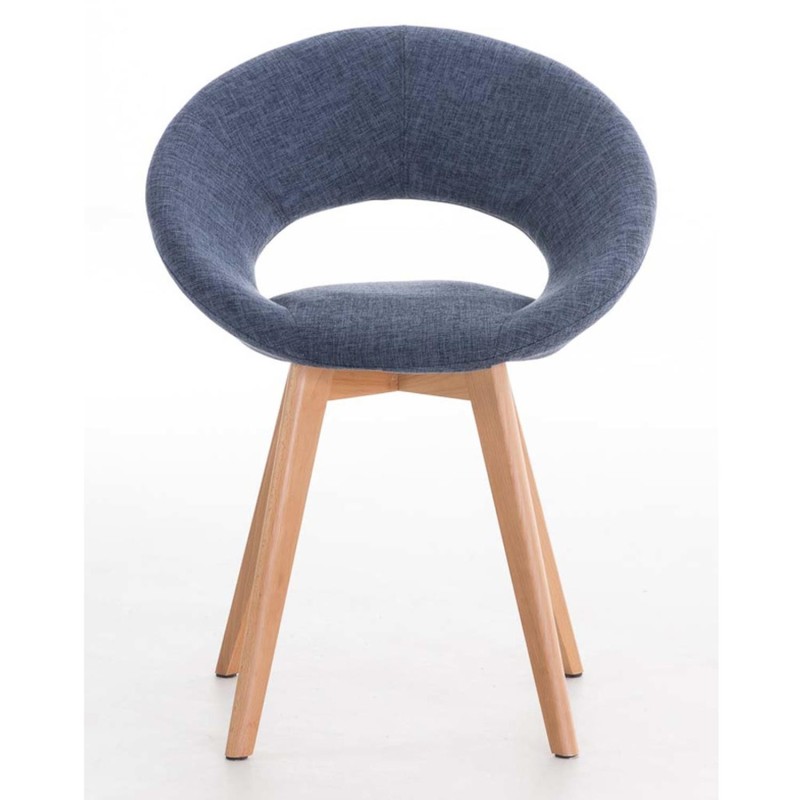 Silla de confidente TIMY TELA, diseño exclusivo, gran acolchado en negro