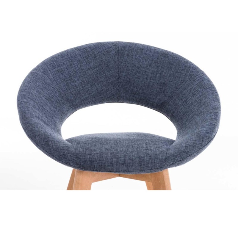 Silla de confidente TIMY TELA, diseño exclusivo, gran acolchado en negro