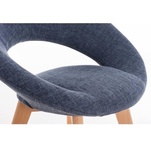 Silla de confidente TIMY TELA, diseño exclusivo, gran acolchado en negro