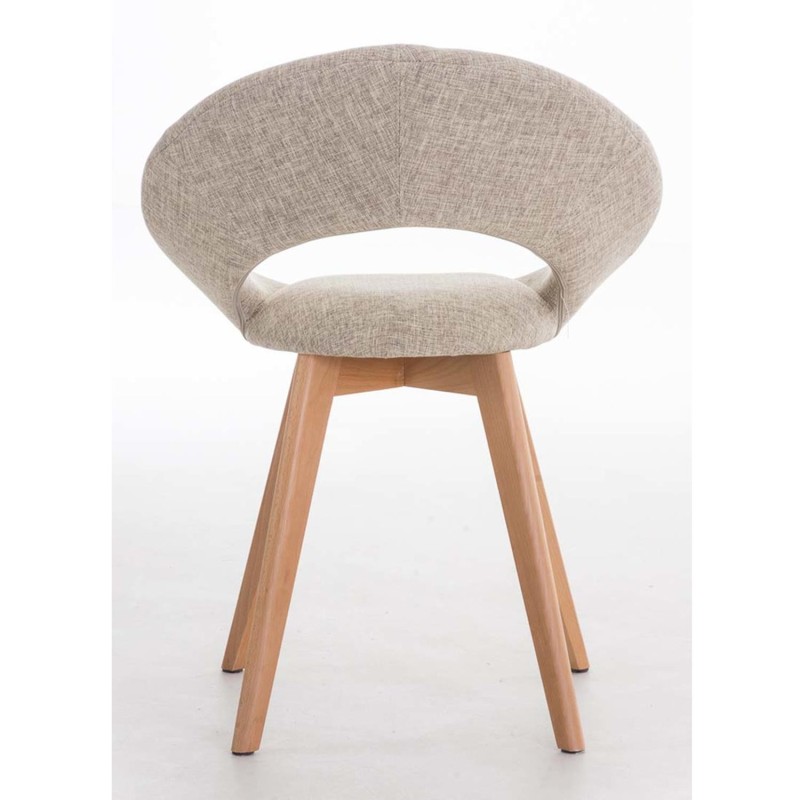 Silla de confidente TIMY TELA, diseño exclusivo, gran acolchado en negro