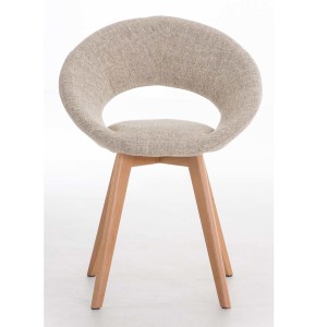 Silla de confidente TIMY TELA, diseño exclusivo, gran acolchado en negro