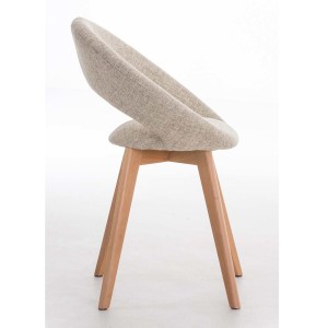 Silla de confidente TIMY TELA, diseño exclusivo, gran acolchado en negro