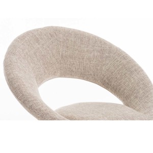 Silla de confidente TIMY TELA, diseño exclusivo, gran acolchado en negro