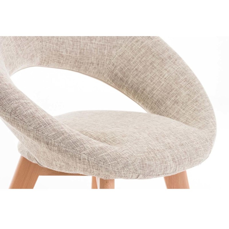 Silla de confidente TIMY TELA, diseño exclusivo, gran acolchado en negro