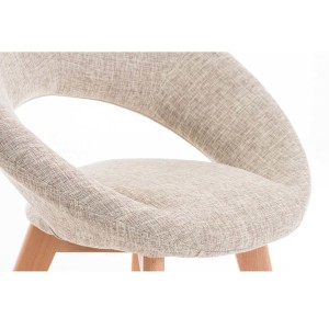 Silla de confidente TIMY TELA, diseño exclusivo, gran acolchado en negro