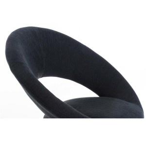 Silla de confidente TIMY TELA, diseño exclusivo, gran acolchado en negro