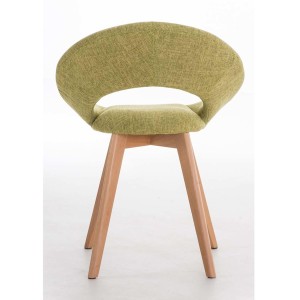 Silla de confidente TIMY TELA, diseño exclusivo, gran acolchado en negro