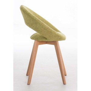 Silla de confidente TIMY TELA, diseño exclusivo, gran acolchado en negro