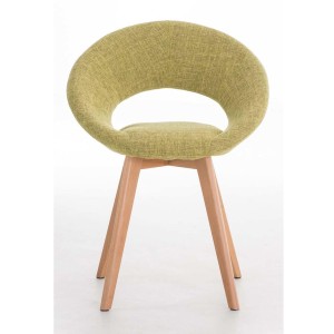 Silla de confidente TIMY TELA, diseño exclusivo, gran acolchado en negro