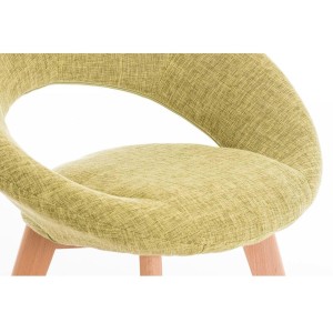 Silla de confidente TIMY TELA, diseño exclusivo, gran acolchado en negro