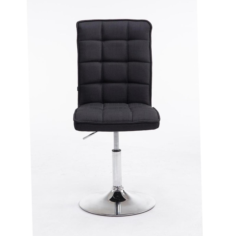 Silla de Confidente BULGARI TELA, ajustable en altura, color negro