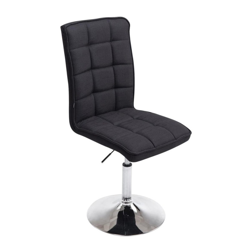 Silla de Confidente BULGARI TELA, ajustable en altura, color negro
