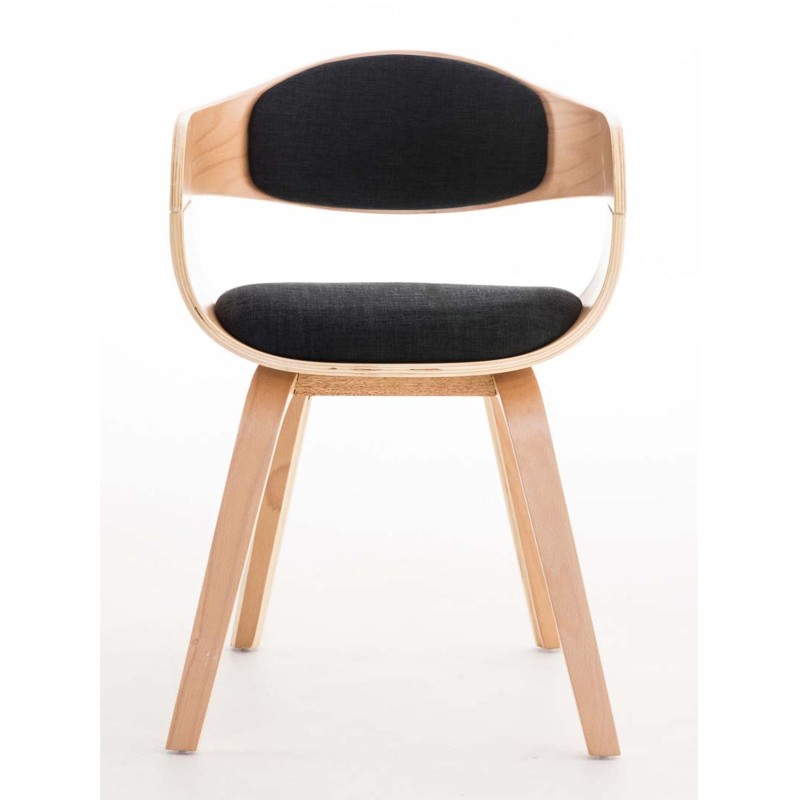 Silla de Confidente BUTAN TELA color haya y negro