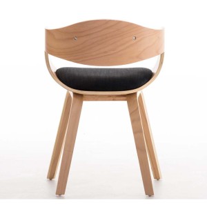 Silla de Confidente BUTAN TELA color haya y negro