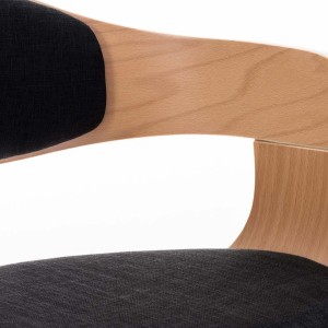 Silla de Confidente BUTAN TELA color haya y negro