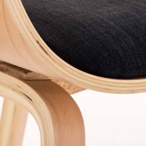 Silla de Confidente BUTAN TELA color haya y negro