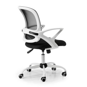 Silla de oficina JACOB, diseño moderno, en blanco y negro