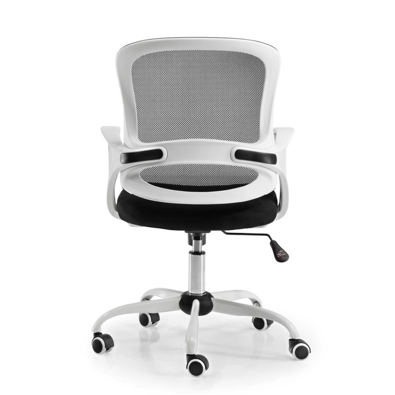 Silla de oficina JACOB, diseño moderno, en blanco y negro