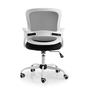 Silla de oficina JACOB, diseño moderno, en blanco y negro