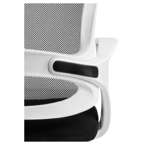Silla de oficina JACOB, diseño moderno, en blanco y negro