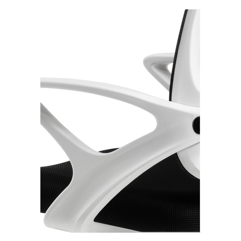 Silla de oficina JACOB, diseño moderno, en blanco y negro