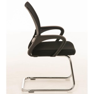 Silla de Confidente SEUL V en malla color negro