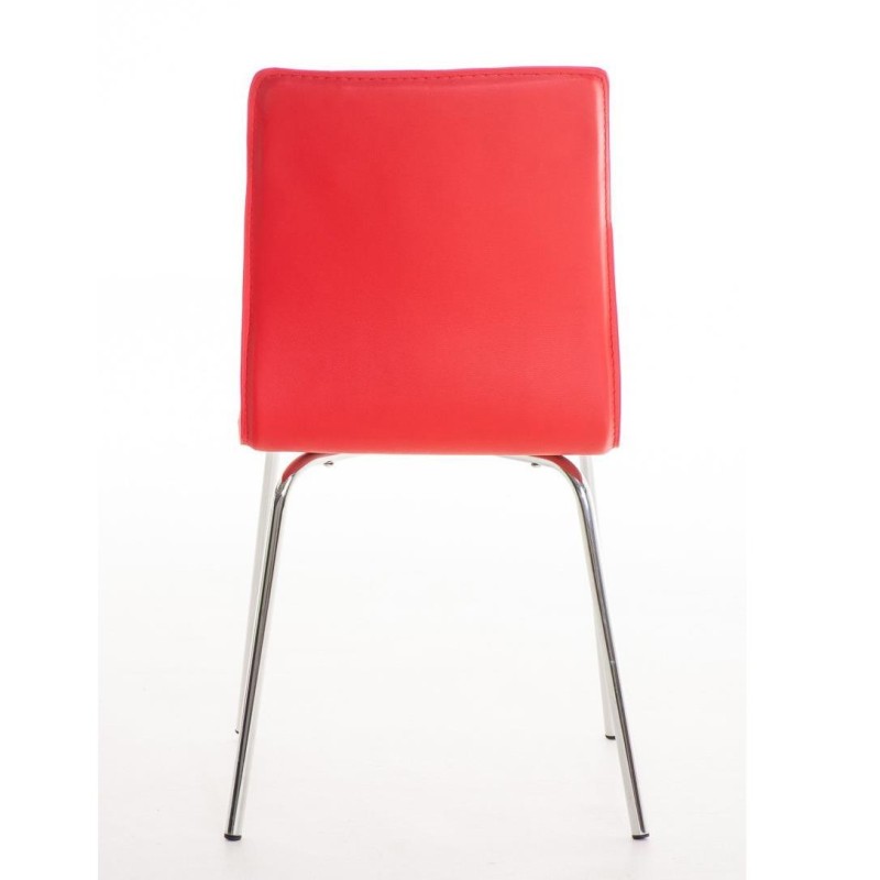 Silla de Confidente MIKI, tapizada en piel color negro