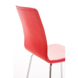 Silla de Confidente MIKI, tapizada en piel color negro