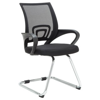 Silla de Confidente SEUL V en malla color negro