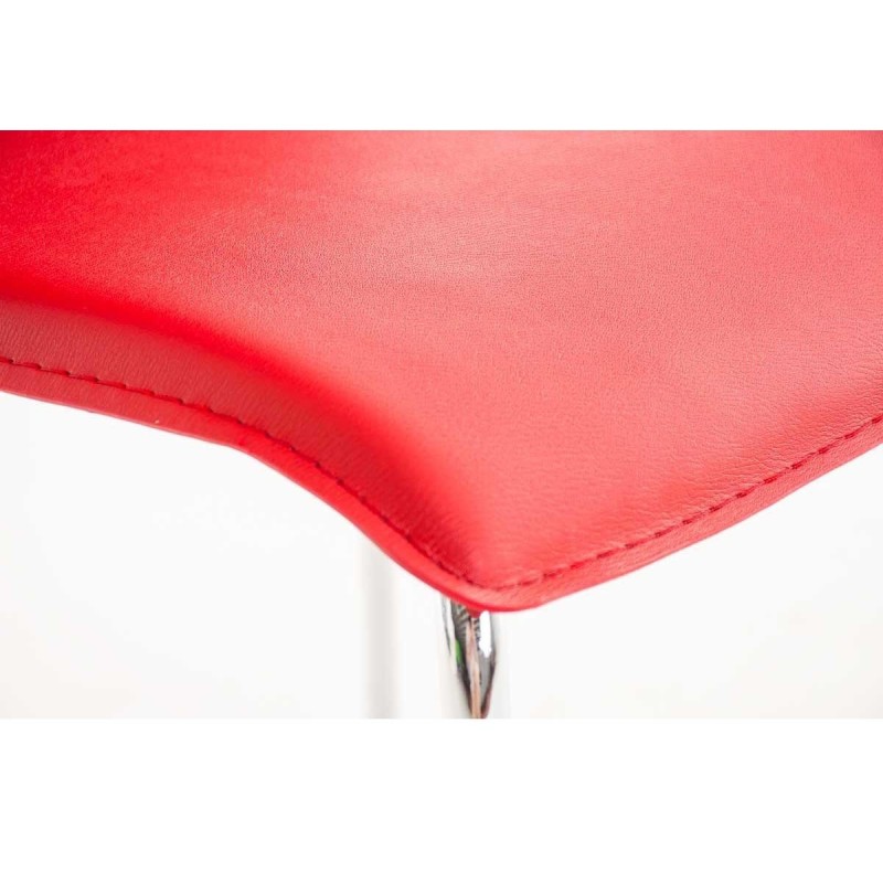 Silla de Confidente MIKI, tapizada en piel color negro