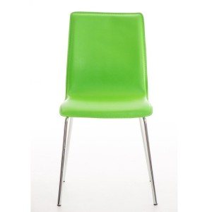 Silla de Confidente MIKI, tapizada en piel color negro